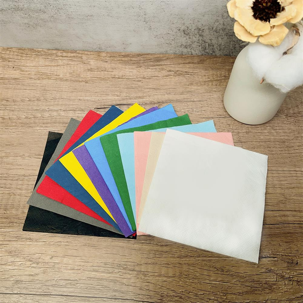 20x20cm, 1/2/3 ply, disposable solid color paper napkin
