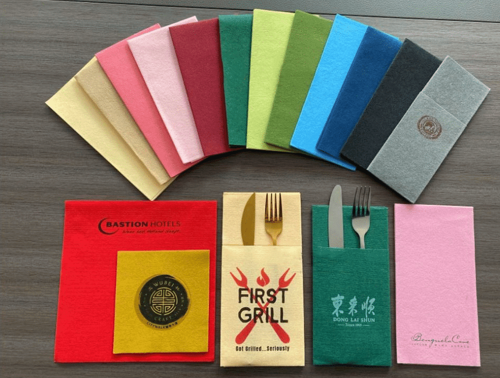 colored airlaid guest towel