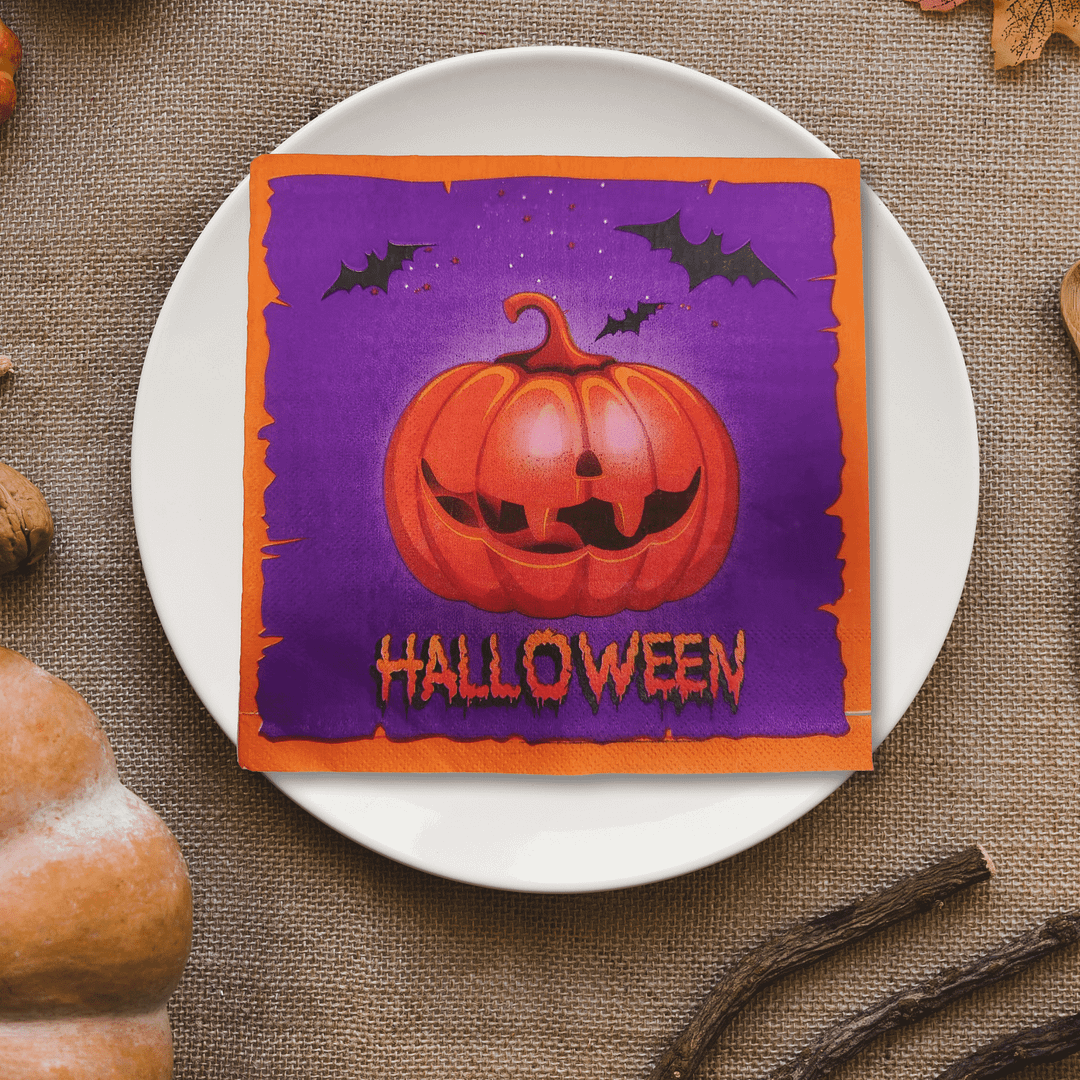 Bulk Halloween Napkins Pumpkin