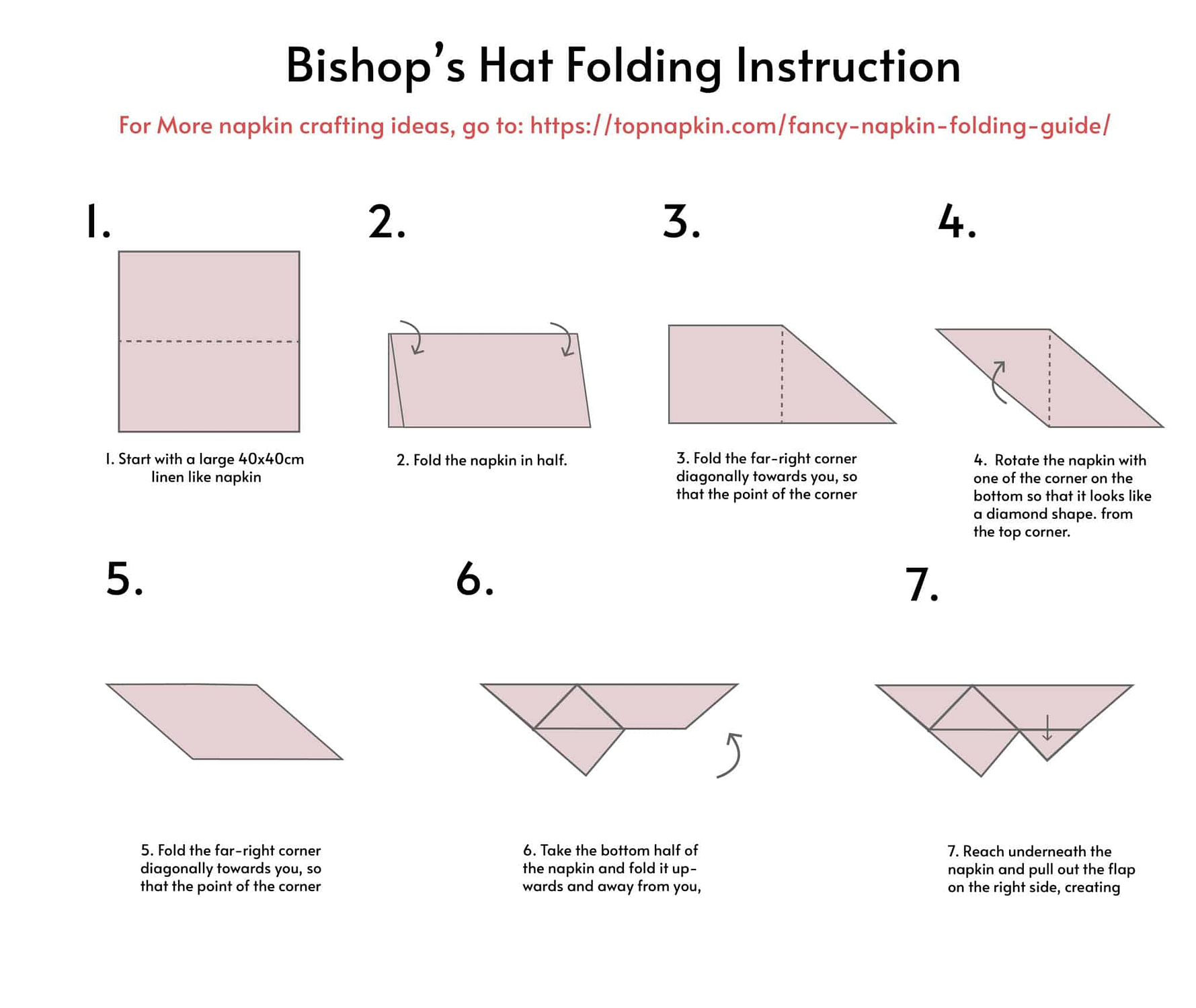 Diamond Napkin Folding Illustration-01