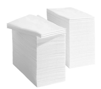 40x40cm,1/8 Prefolded Disposable White Linen Feel Restaurant Napkin