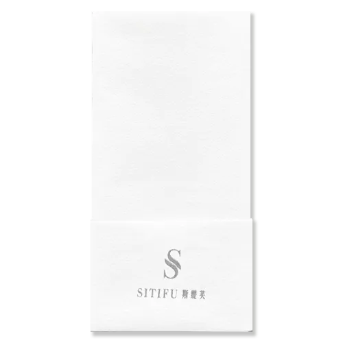 40x30cm,1/6 fold, luxury linen branded feel airlaid guest towels