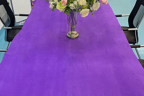 purple airlaid tablecloth