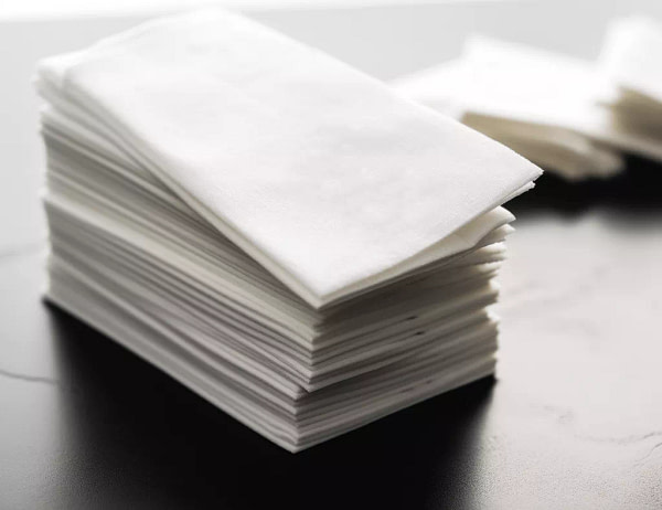 40x40cm,1/8 prefolded disposable white linen feel restaurant napkin