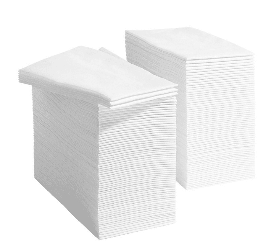 12pcs 48*48cm Washable Wrinkle-Free Reusable White Linen Table Napkins with  Hemmed Edge for Wedding, Party, Hotel, Restaurant