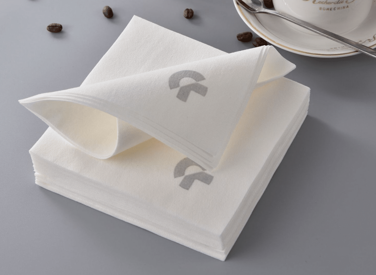 Serviette de table papier en papier sec, effet tissu - serviettes en papier  de table jetables en matériau durable et pratique - paquet de 50 pièces
