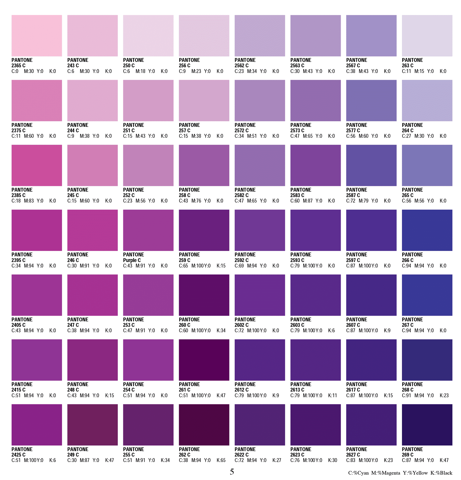 Cmyk 2. Пантон 263. 265c пантон. Пантон Смик таблица. Пантон 266.