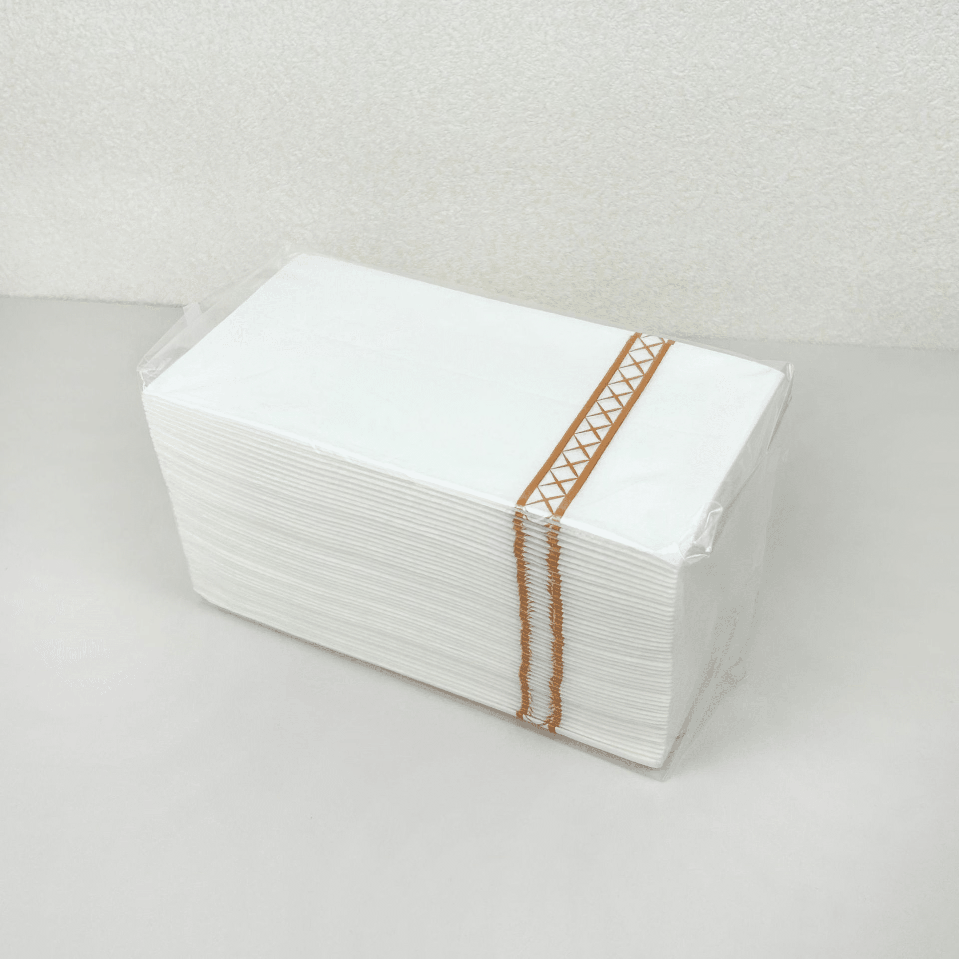 40x30cm printed white linen like napkins