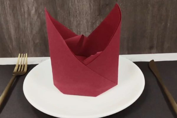 Napkins Folding for Restaurants Bishop’s Hat