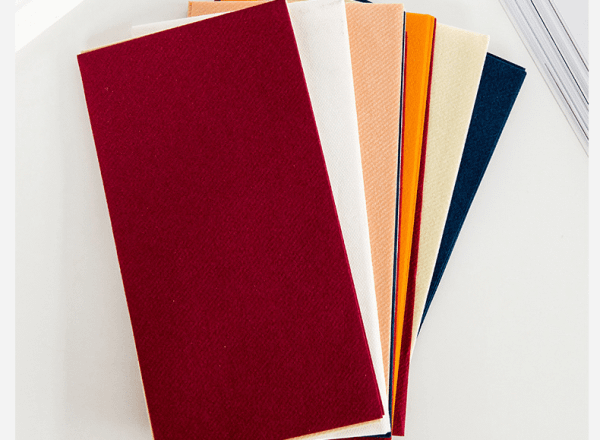 50x40cm 1/6 folded colored airlaid napkins