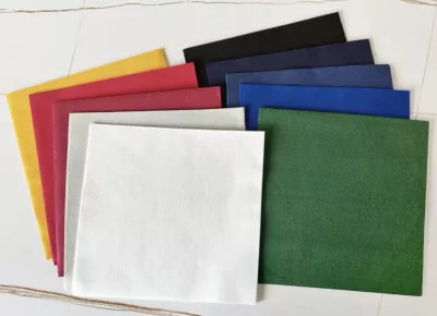 colored large linen like paper napkins