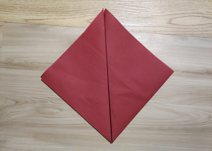 pyramid napkin fold 4