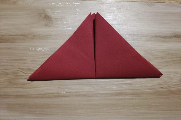 pyramid napkin fold 6